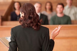 Woman at court