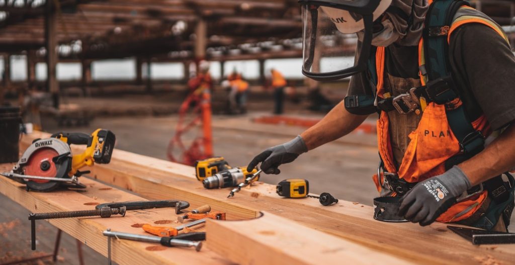 A construction worker in Illinois