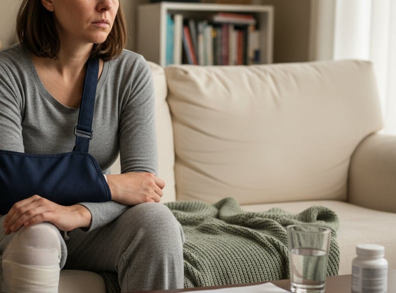 A person injured in an accident
