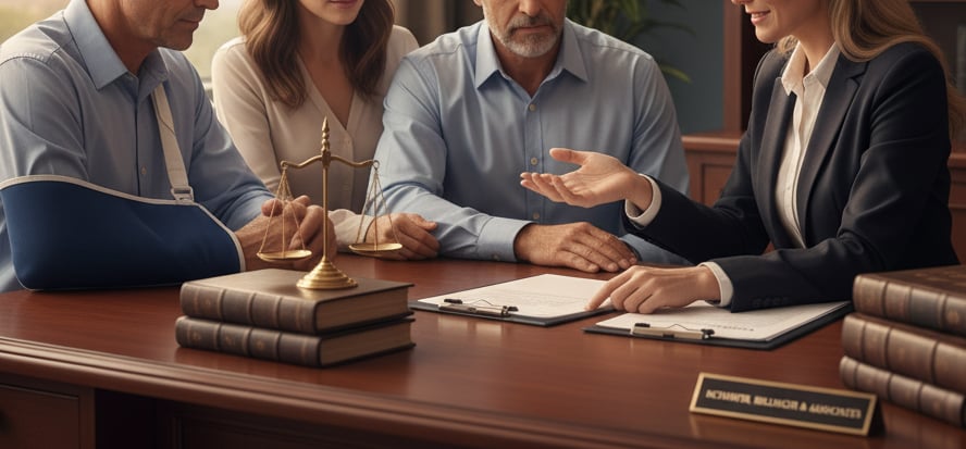 Attorney providing legal assistance to a client